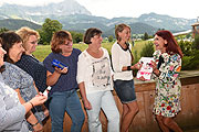 Maria Hauser, Dr. Cordula Niedermaier, Grazia Stallone und Alexandra Polzin Alexandra Polzin und Dr. Niedermaier Pharma ermöglichen Traumzeit e.V. Müttern eine Auszeit im Biohotel Stanglwirt Going bei Kitzbühel am 10.07.2018 Foto: BrauerPhotos / G.Nitschke 